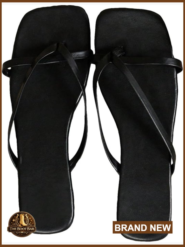 Strappy Square Toe Thong Sandals Dressy Summer Cute Vacation Beach Comfortable